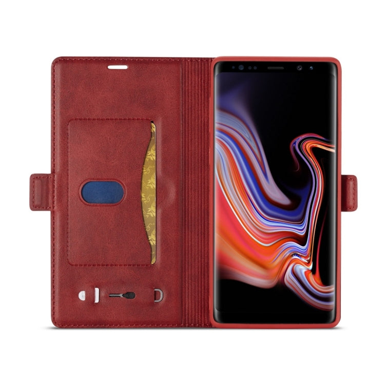 For Galaxy Note 9 LC.IMEEKE LC-001 Series PU + TPU Color Matching Frosted Horizontal Flip Leather Case with Holder & Card Slot