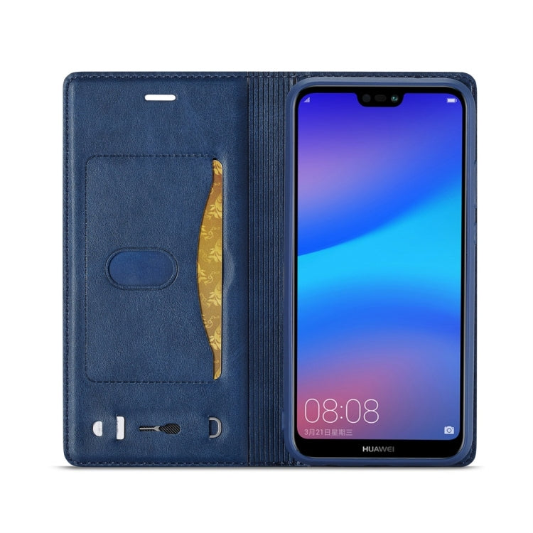For Huawei P20 Lite LC.IMEEKE LC-001 Series PU + TPU Color Matching Frosted Horizontal Flip Leather Case with Holder & Card Slot