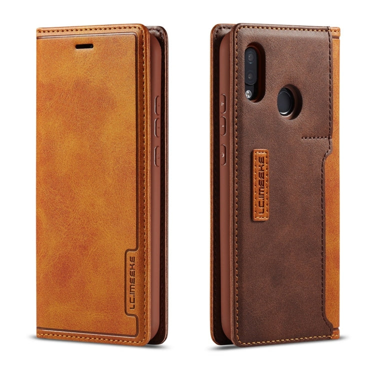 For Huawei P20 Lite LC.IMEEKE LC-001 Series PU + TPU Color Matching Frosted Horizontal Flip Leather Case with Holder & Card Slot