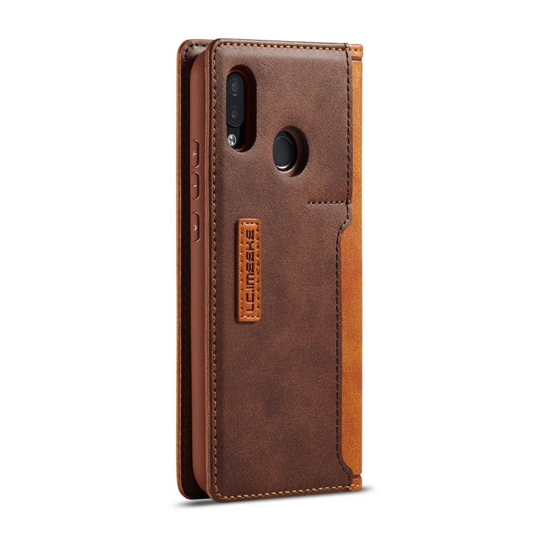 For Huawei P20 Lite LC.IMEEKE LC-001 Series PU + TPU Color Matching Frosted Horizontal Flip Leather Case with Holder & Card Slot