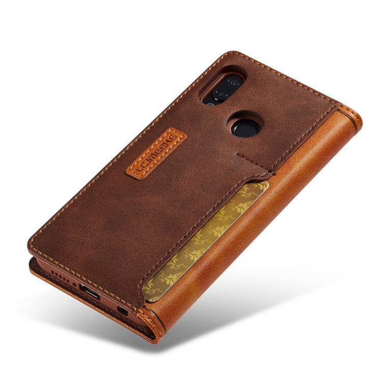 For Huawei P20 Lite LC.IMEEKE LC-001 Series PU + TPU Color Matching Frosted Horizontal Flip Leather Case with Holder & Card Slot