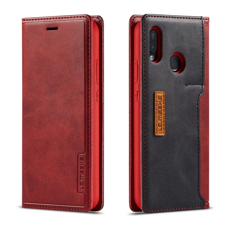For Huawei P20 Lite LC.IMEEKE LC-001 Series PU + TPU Color Matching Frosted Horizontal Flip Leather Case with Holder & Card Slot