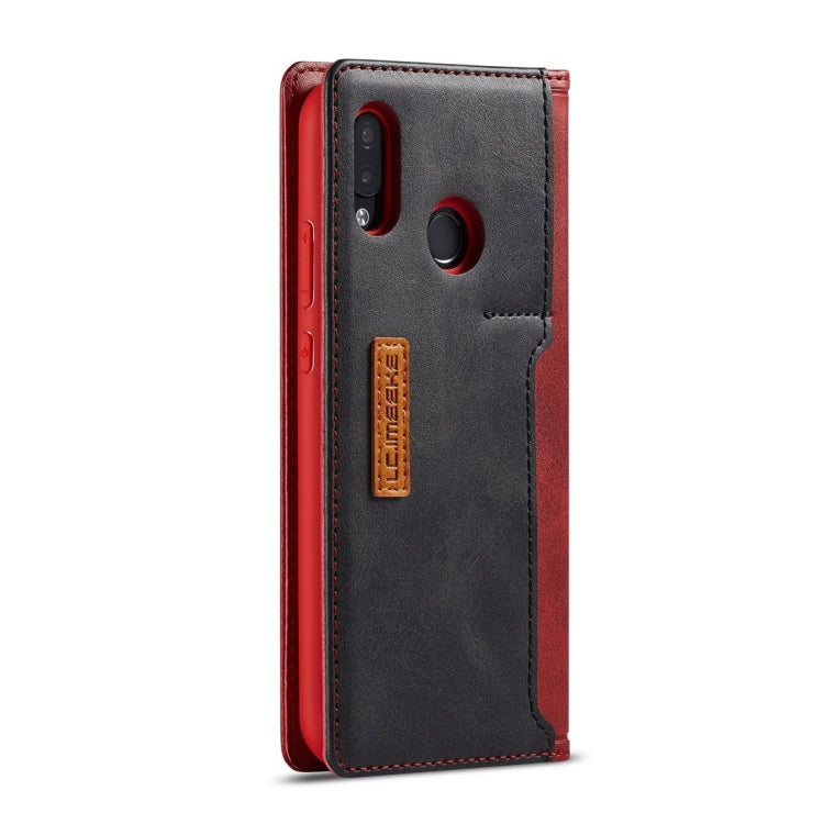 For Huawei P20 Lite LC.IMEEKE LC-001 Series PU + TPU Color Matching Frosted Horizontal Flip Leather Case with Holder & Card Slot