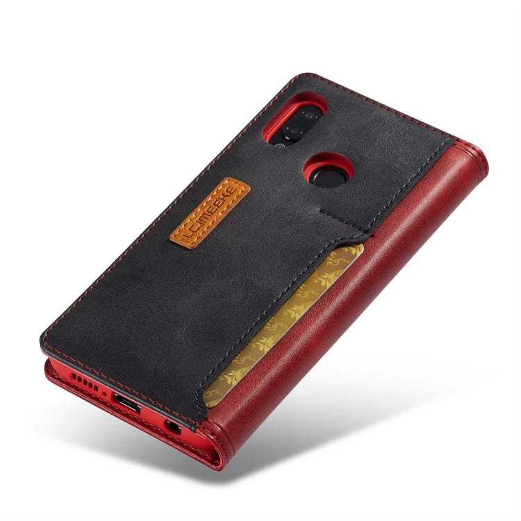 For Huawei P20 Lite LC.IMEEKE LC-001 Series PU + TPU Color Matching Frosted Horizontal Flip Leather Case with Holder & Card Slot