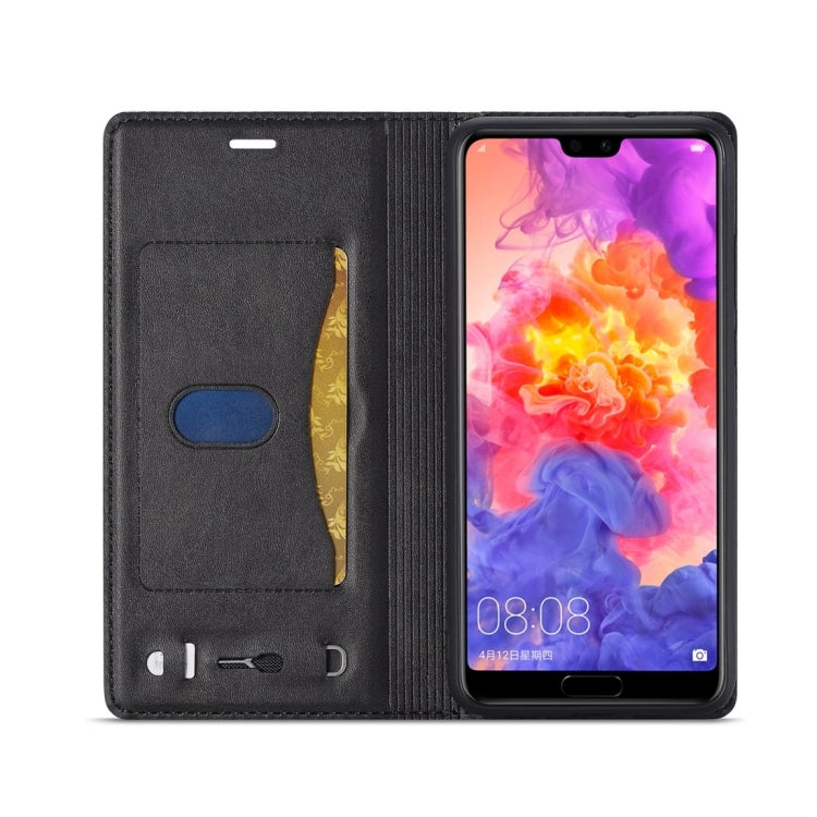 For Huawei P20 LC.IMEEKE LC-001 Series PU + TPU Color Matching Frosted Horizontal Flip Leather Case with Holder & Card Slot