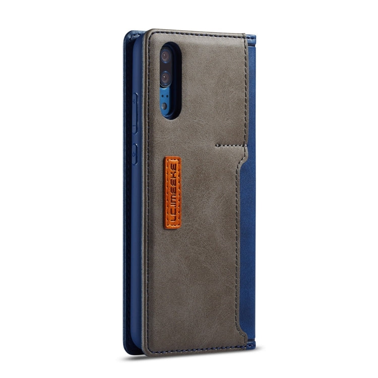 For Huawei P20 LC.IMEEKE LC-001 Series PU + TPU Color Matching Frosted Horizontal Flip Leather Case with Holder & Card Slot