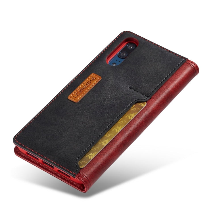 For Huawei P20 LC.IMEEKE LC-001 Series PU + TPU Color Matching Frosted Horizontal Flip Leather Case with Holder & Card Slot