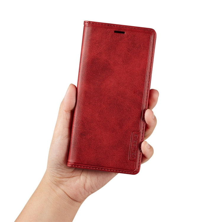 For Huawei P20 LC.IMEEKE LC-001 Series PU + TPU Color Matching Frosted Horizontal Flip Leather Case with Holder & Card Slot