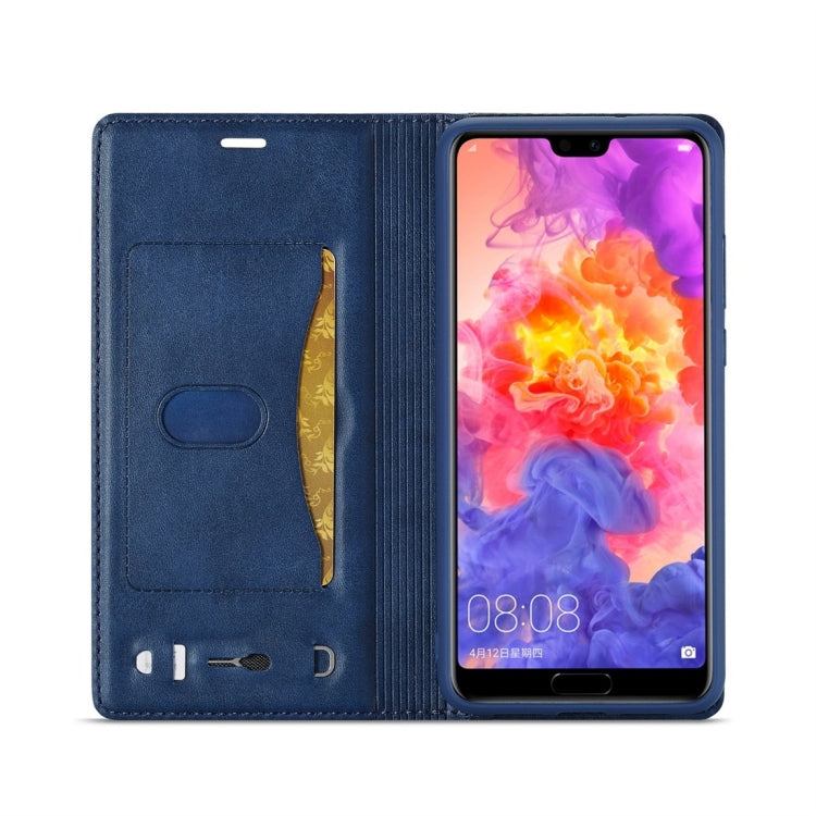 For Huawei P20 Pro LC.IMEEKE LC-001 Series PU + TPU Color Matching Frosted Horizontal Flip Leather Case with Holder & Card Slot