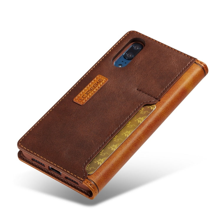 For Huawei P20 Pro LC.IMEEKE LC-001 Series PU + TPU Color Matching Frosted Horizontal Flip Leather Case with Holder & Card Slot