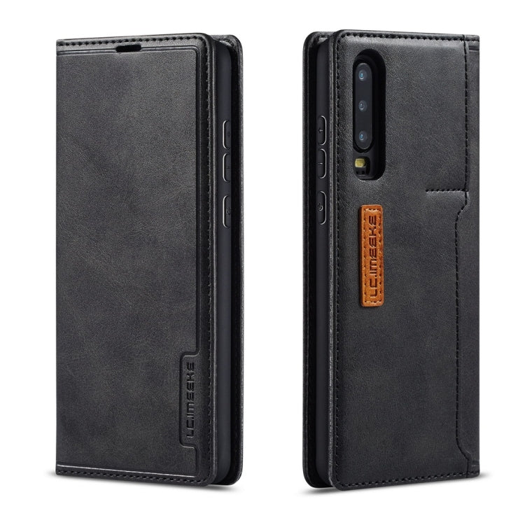 For Huawei P30 LC.IMEEKE LC-001 Series PU + TPU Color Matching Frosted Horizontal Flip Leather Case with Holder & Card Slot