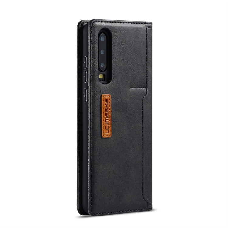 For Huawei P30 LC.IMEEKE LC-001 Series PU + TPU Color Matching Frosted Horizontal Flip Leather Case with Holder & Card Slot