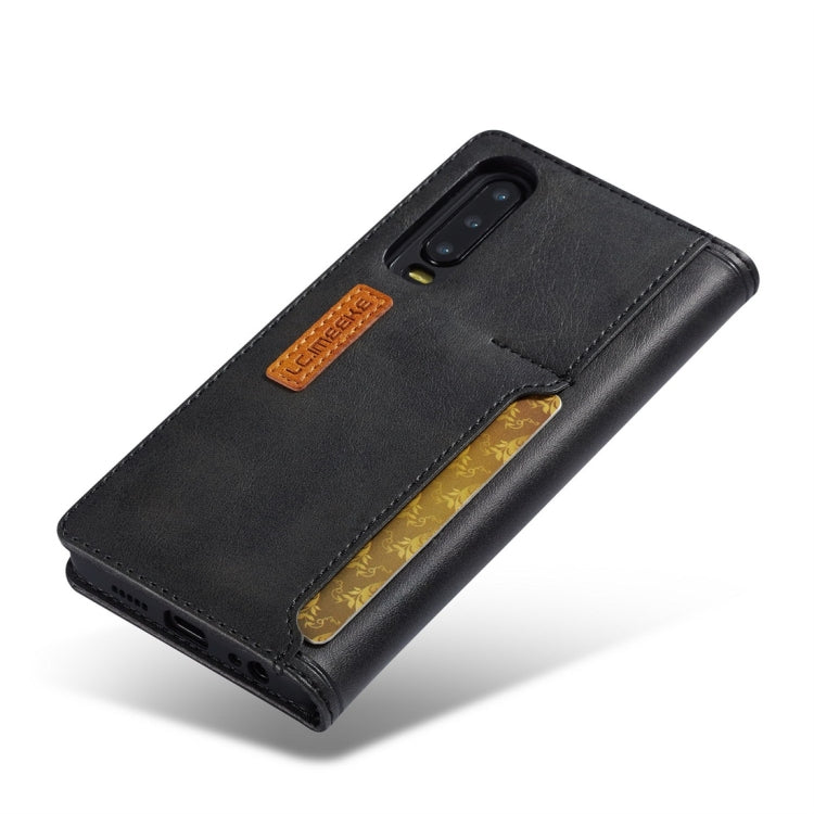 For Huawei P30 LC.IMEEKE LC-001 Series PU + TPU Color Matching Frosted Horizontal Flip Leather Case with Holder & Card Slot