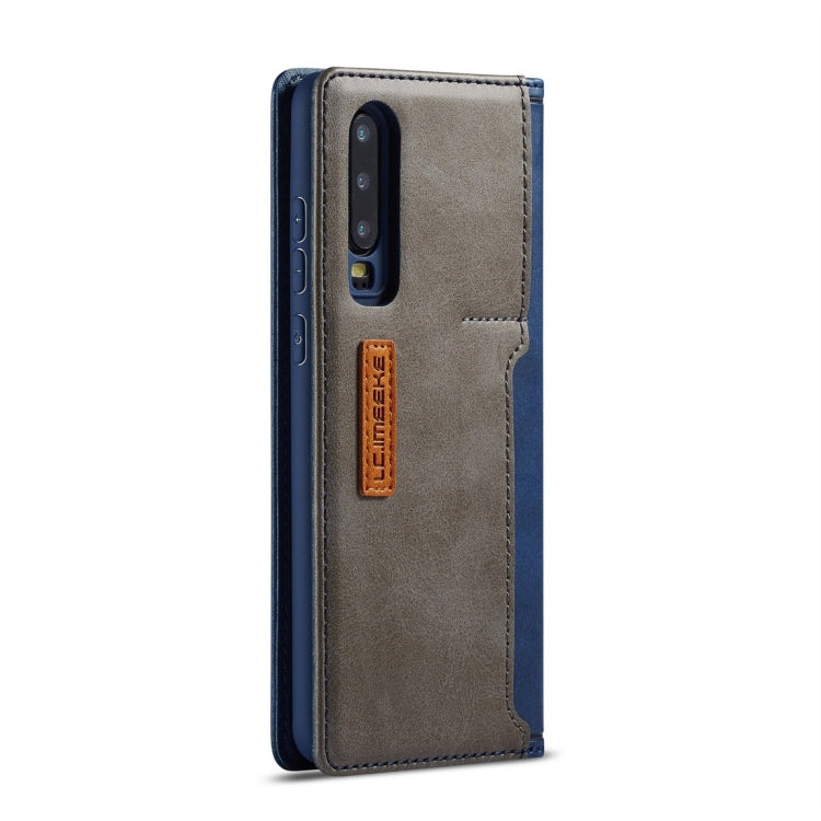 For Huawei P30 LC.IMEEKE LC-001 Series PU + TPU Color Matching Frosted Horizontal Flip Leather Case with Holder & Card Slot