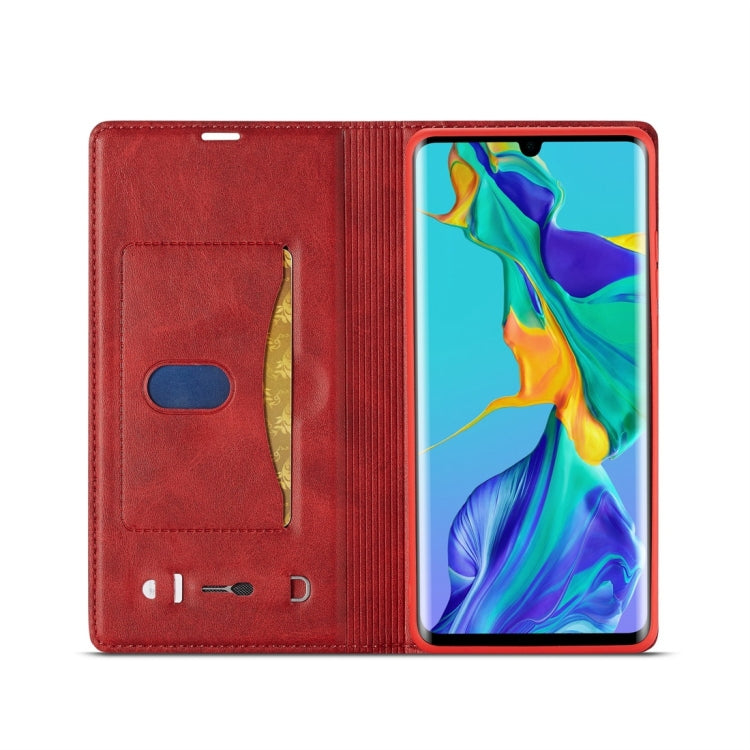 For Huawei P30 Pro LC.IMEEKE LC-001 Series PU + TPU Color Matching Frosted Horizontal Flip Leather Case with Holder & Card Slot