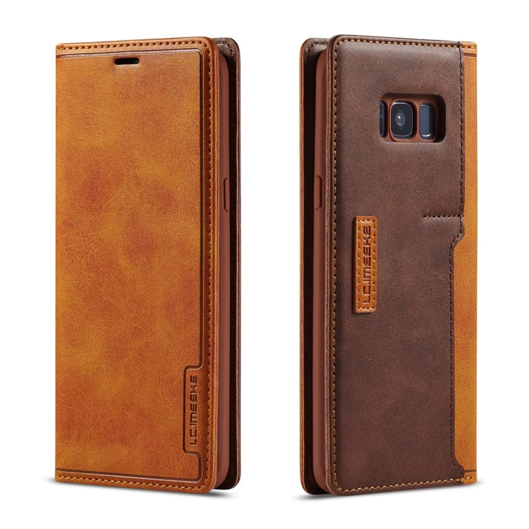 For Galaxy S8 LC.IMEEKE LC-001 Series PU + TPU Color Matching Frosted Horizontal Flip Leather Case with Holder & Card Slot