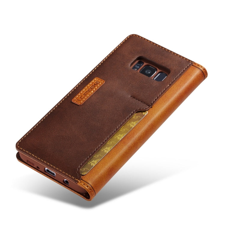 For Galaxy S8 LC.IMEEKE LC-001 Series PU + TPU Color Matching Frosted Horizontal Flip Leather Case with Holder & Card Slot