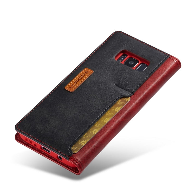 For Galaxy S8 LC.IMEEKE LC-001 Series PU + TPU Color Matching Frosted Horizontal Flip Leather Case with Holder & Card Slot
