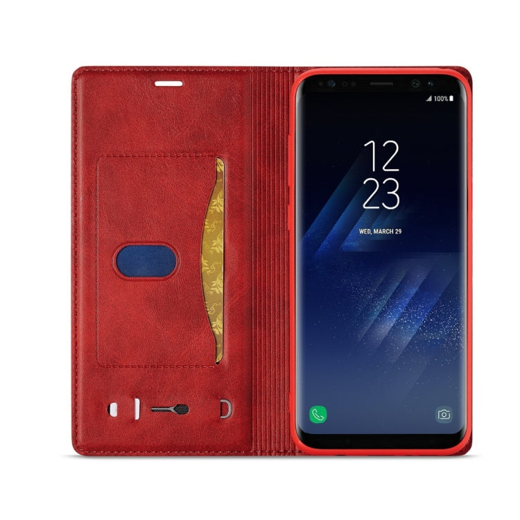 For Galaxy S8+ LC.IMEEKE LC-001 Series PU + TPU Color Matching Frosted Horizontal Flip Leather Case with Holder & Card Slot