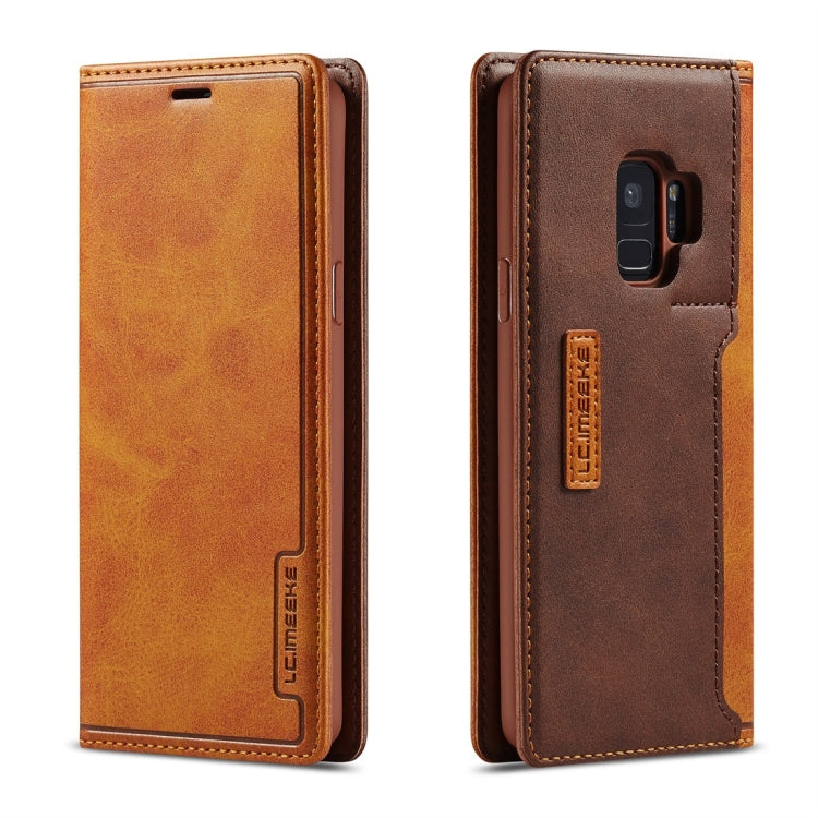 For Galaxy S9 LC.IMEEKE LC-001 Series PU + TPU Color Matching Frosted Horizontal Flip Leather Case with Holder & Card Slot