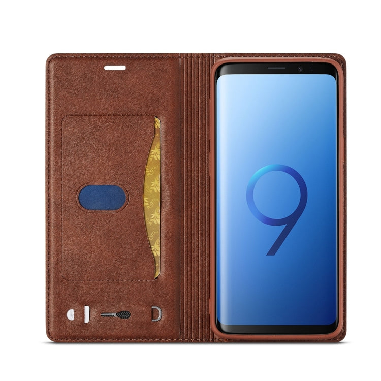 For Galaxy S9 LC.IMEEKE LC-001 Series PU + TPU Color Matching Frosted Horizontal Flip Leather Case with Holder & Card Slot