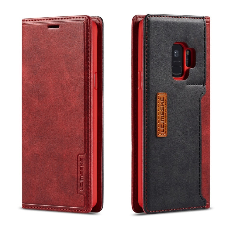 For Galaxy S9 LC.IMEEKE LC-001 Series PU + TPU Color Matching Frosted Horizontal Flip Leather Case with Holder & Card Slot