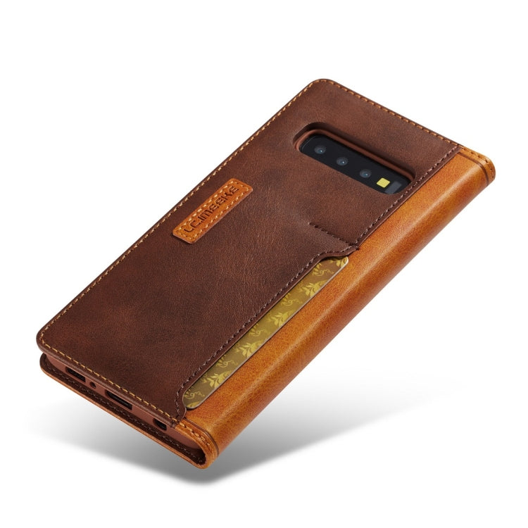 For Galaxy S10e LC.IMEEKE LC-001 Series PU + TPU Color Matching Frosted Horizontal Flip Leather Case with Holder & Card Slot