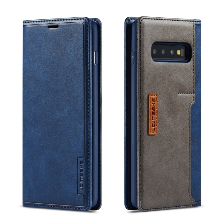 For Galaxy S10+ LC.IMEEKE LC-001 Series PU + TPU Color Matching Frosted Horizontal Flip Leather Case with Holder & Card Slot