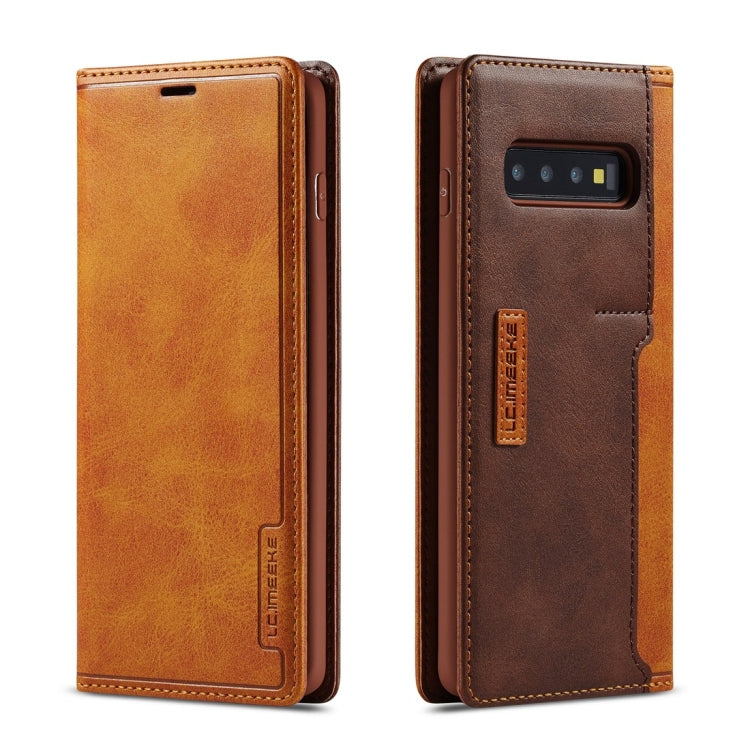 For Galaxy S10+ LC.IMEEKE LC-001 Series PU + TPU Color Matching Frosted Horizontal Flip Leather Case with Holder & Card Slot