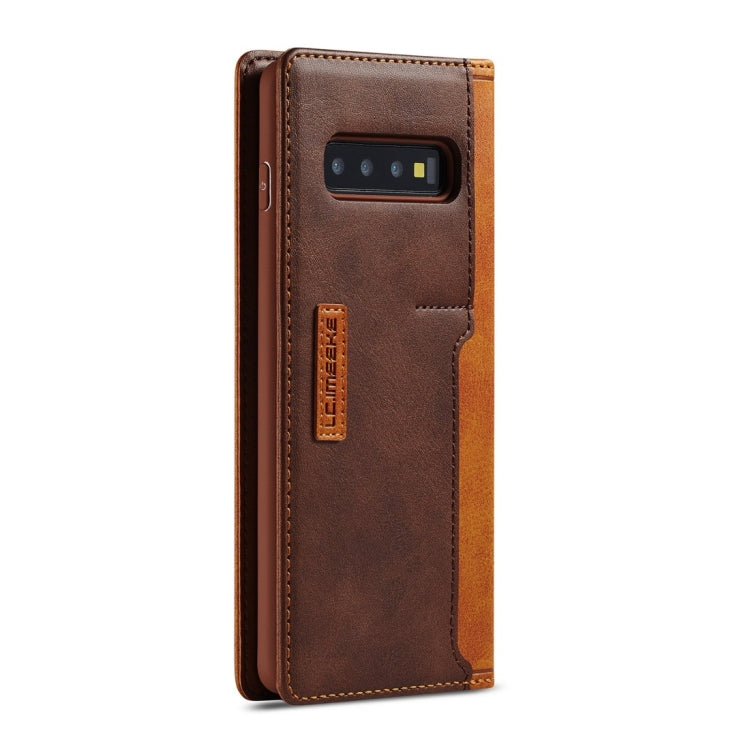 For Galaxy S10+ LC.IMEEKE LC-001 Series PU + TPU Color Matching Frosted Horizontal Flip Leather Case with Holder & Card Slot