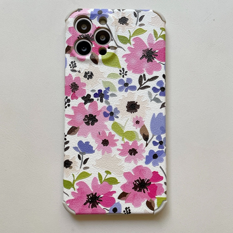 For iPhone 11 Pro Relief Series Flowers TPU Accurate Hole Protective Case
