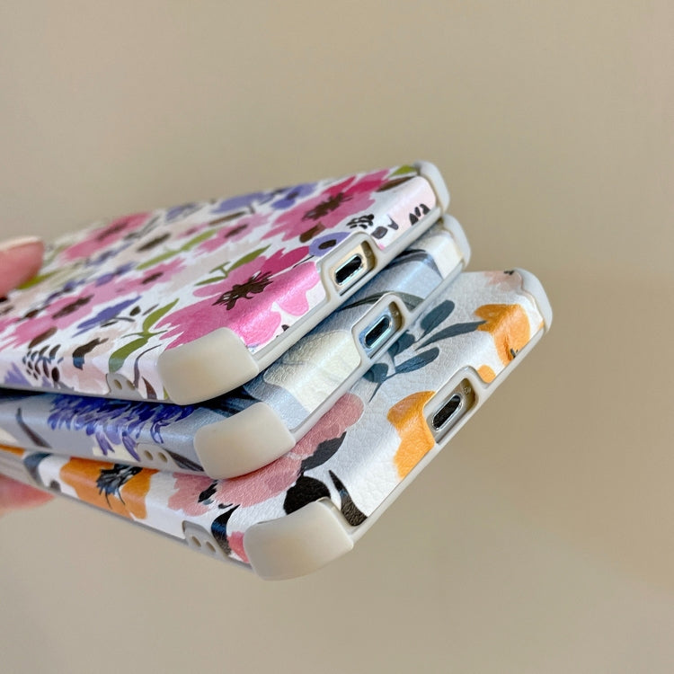 For iPhone 12 Pro Max Relief Series Flowers TPU Accurate Hole Protective Case
