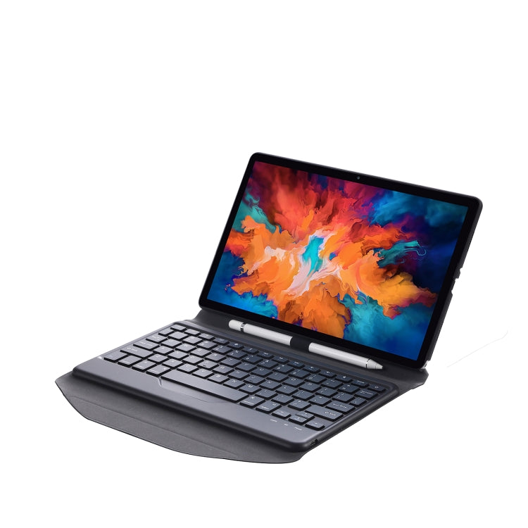 BM13 Diamond Texture Detachable Bluetooth Keyboard Leather Tablet Case with Pen Slot & Triangular Back Support For Lenovo Pad Pro 11.5 inch 2021 TB-J716F / Tab P11 Pro 11.5 inch TB-J706F