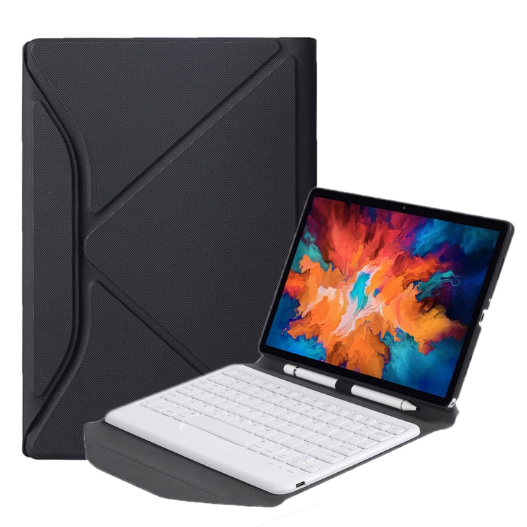 BM13 Diamond Texture Detachable Bluetooth Keyboard Leather Tablet Case with Pen Slot & Triangular Back Support For Lenovo Pad Pro 11.5 inch 2021 TB-J716F / Tab P11 Pro 11.5 inch TB-J706F