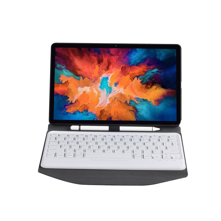 BM13 Diamond Texture Detachable Bluetooth Keyboard Leather Tablet Case with Pen Slot & Triangular Back Support For Lenovo Pad Pro 11.5 inch 2021 TB-J716F / Tab P11 Pro 11.5 inch TB-J706F