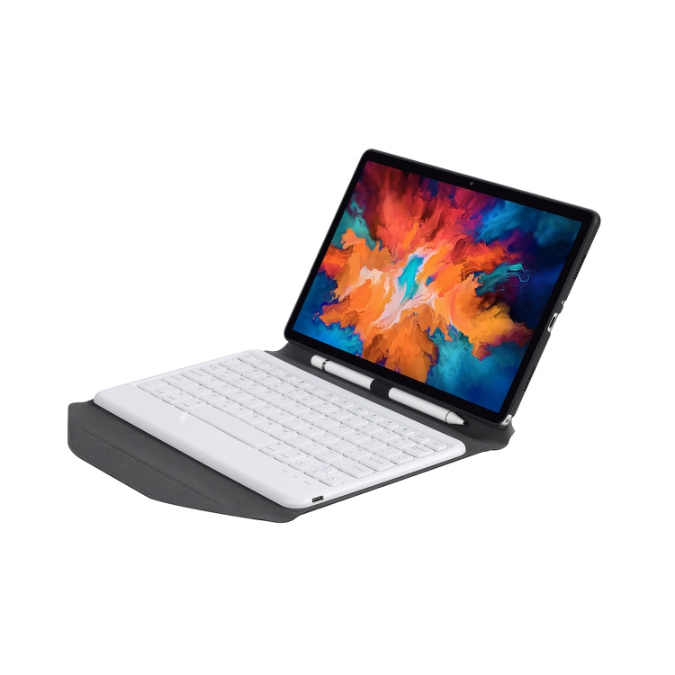 BM13 Diamond Texture Detachable Bluetooth Keyboard Leather Tablet Case with Pen Slot & Triangular Back Support For Lenovo Pad Pro 11.5 inch 2021 TB-J716F / Tab P11 Pro 11.5 inch TB-J706F