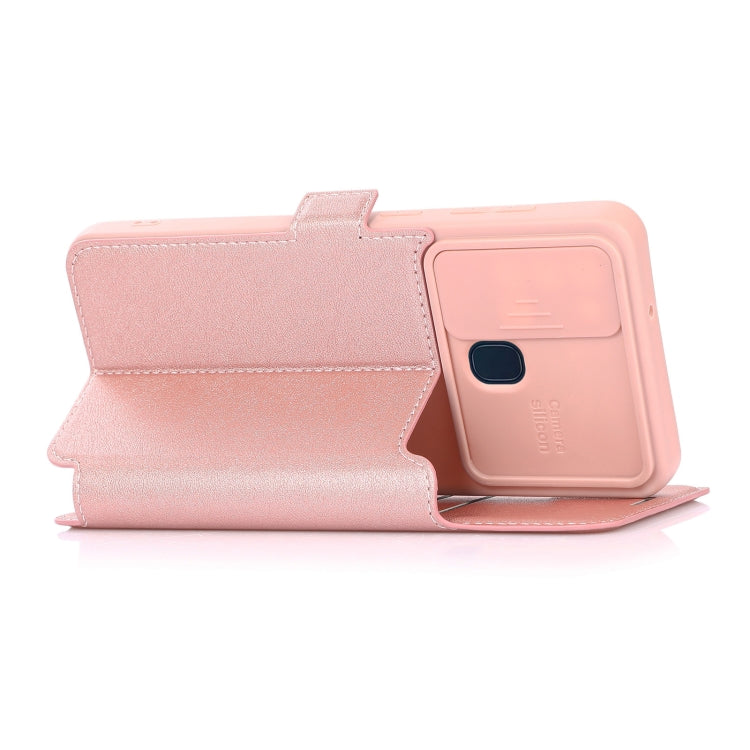 For Samsung Galaxy A21s Push Window Double Buckle PU + Silicone Horizontal Flip Leather Case with Holder & Card Slot
