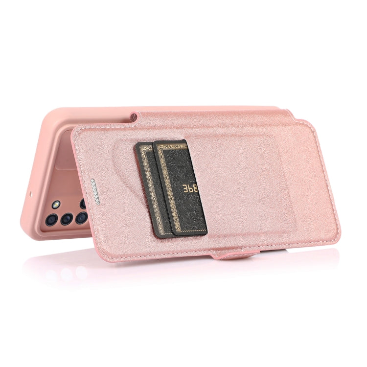 For Samsung Galaxy A21s Push Window Double Buckle PU + Silicone Horizontal Flip Leather Case with Holder & Card Slot