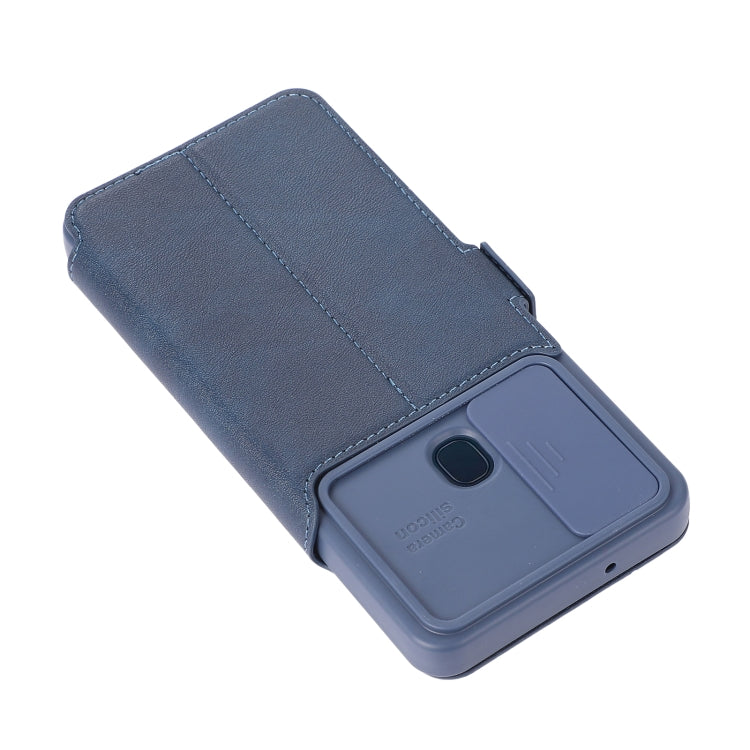 For Samsung Galaxy A21s Push Window Double Buckle PU + Silicone Horizontal Flip Leather Case with Holder & Card Slot