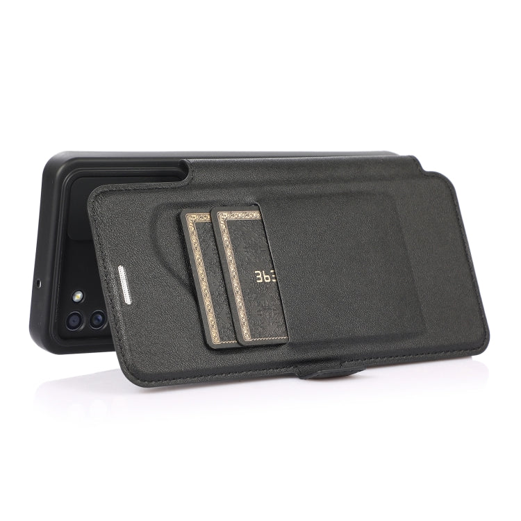For Samsung Galaxy A21s Push Window Double Buckle PU + Silicone Horizontal Flip Leather Case with Holder & Card Slot