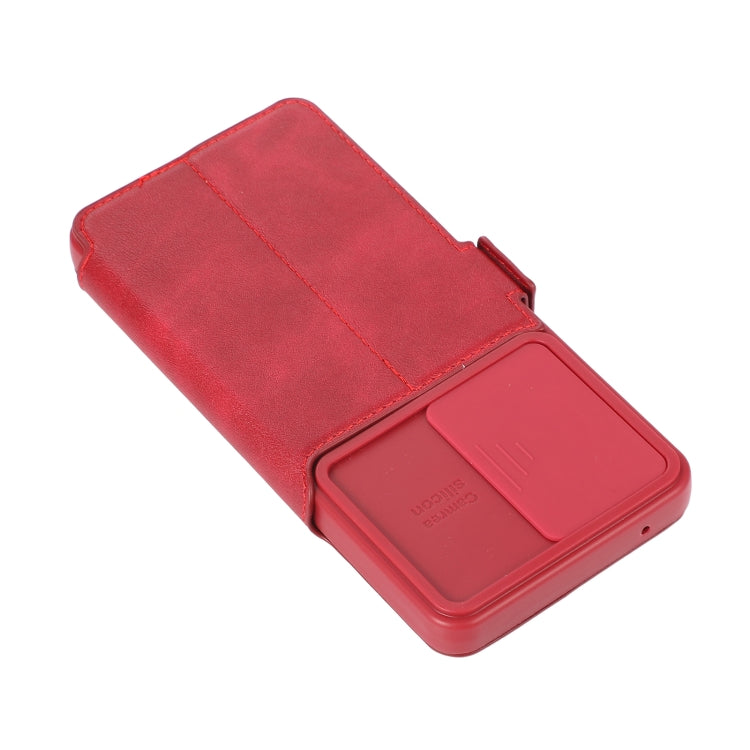 For Samsung Galaxy A52 5G / 4G Push Window Double Buckle PU + Silicone Horizontal Flip Leather Case with Holder & Card Slot