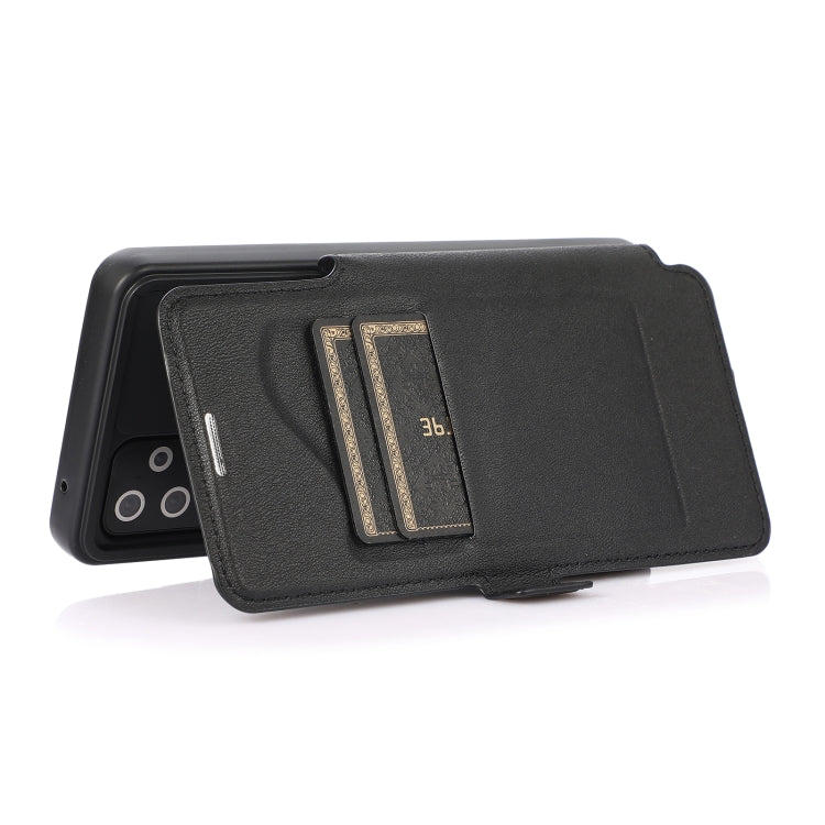 For Samsung Galaxy A52 5G / 4G Push Window Double Buckle PU + Silicone Horizontal Flip Leather Case with Holder & Card Slot