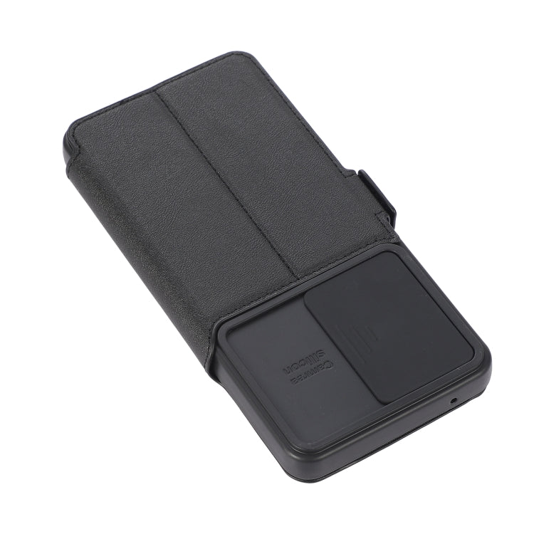 For Samsung Galaxy A52 5G / 4G Push Window Double Buckle PU + Silicone Horizontal Flip Leather Case with Holder & Card Slot