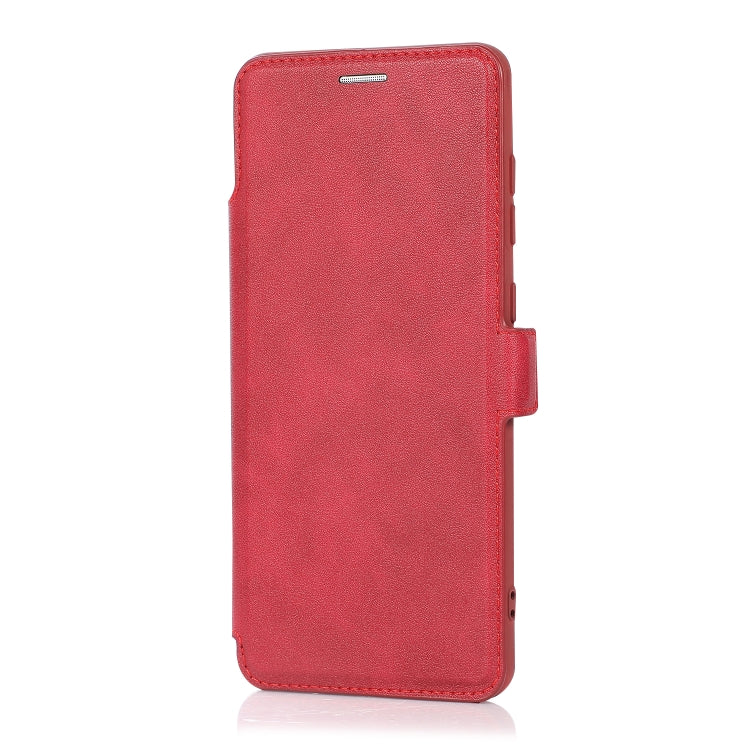 For Samsung Galaxy A71 Push Window Double Buckle PU + Silicone Horizontal Flip Leather Case with Holder & Card Slot