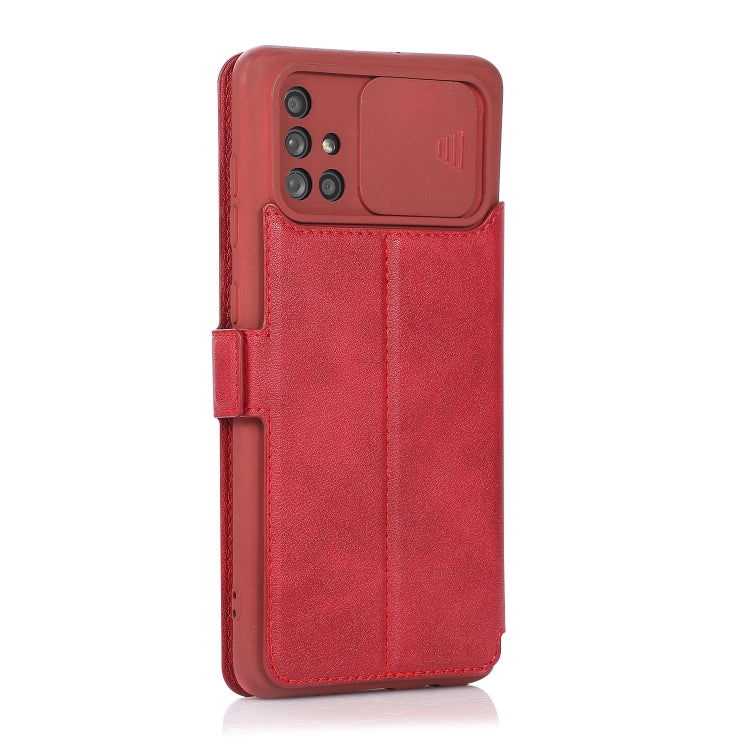 For Samsung Galaxy A71 Push Window Double Buckle PU + Silicone Horizontal Flip Leather Case with Holder & Card Slot