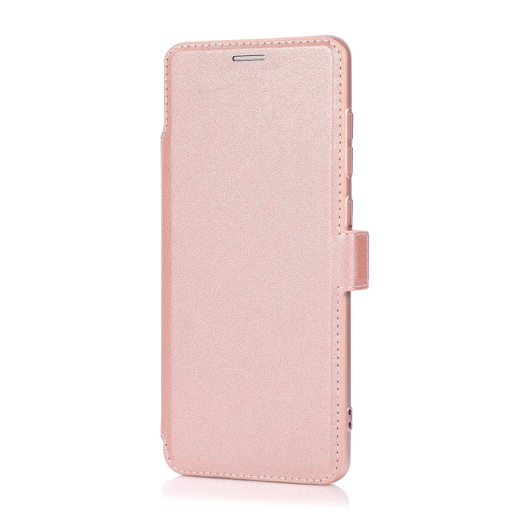 For Samsung Galaxy A71 Push Window Double Buckle PU + Silicone Horizontal Flip Leather Case with Holder & Card Slot