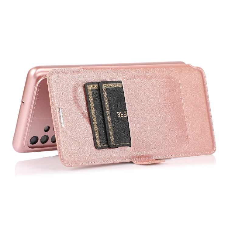 For Samsung Galaxy A71 Push Window Double Buckle PU + Silicone Horizontal Flip Leather Case with Holder & Card Slot