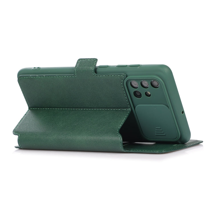 For Samsung Galaxy A71 Push Window Double Buckle PU + Silicone Horizontal Flip Leather Case with Holder & Card Slot