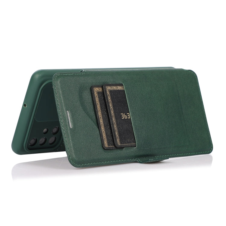 For Samsung Galaxy A71 Push Window Double Buckle PU + Silicone Horizontal Flip Leather Case with Holder & Card Slot