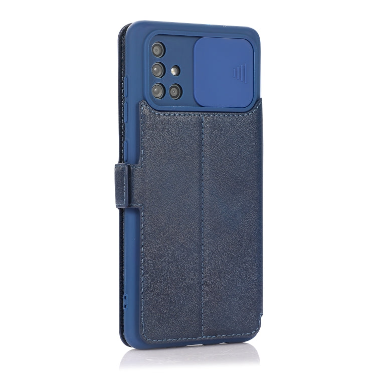 For Samsung Galaxy A71 Push Window Double Buckle PU + Silicone Horizontal Flip Leather Case with Holder & Card Slot